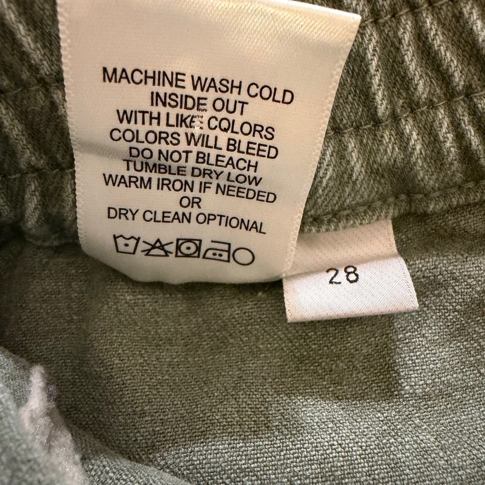 Vervet Los Angeles Olive Green Cargo Pants Straight Leg Utility Jeans Womens 27 - Picture 10 of 10